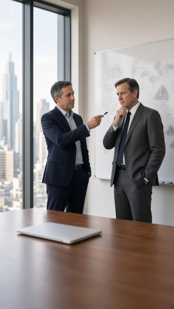 Leadership team reviewing the Axil Value Realization System™ portfolio